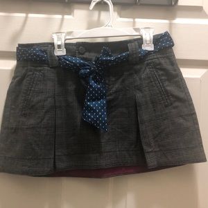 American Eagle plaid mini skirt with belt sash